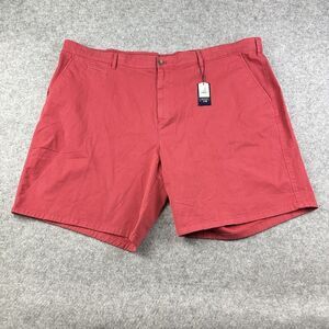 Johnnie O Neal Stretch Twill Shorts Mens 54 Malibu Red Preppy Chinos 9" NEW $85